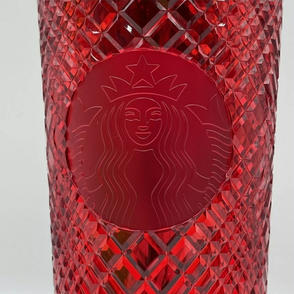 Starbucks 2021 Christmas Winter Holiday Red Jeweled Venti Tumbler 24oz Cold Cup - Picture 2 of 3